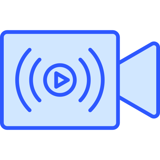 transmisión en vivo icono gratis