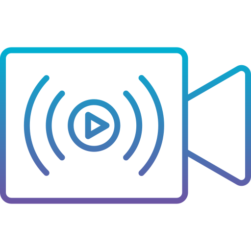 transmisión en vivo icono gratis