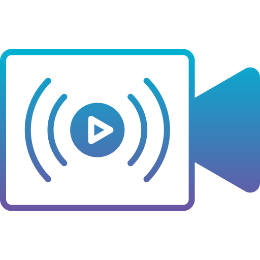 transmisión en vivo icono gratis