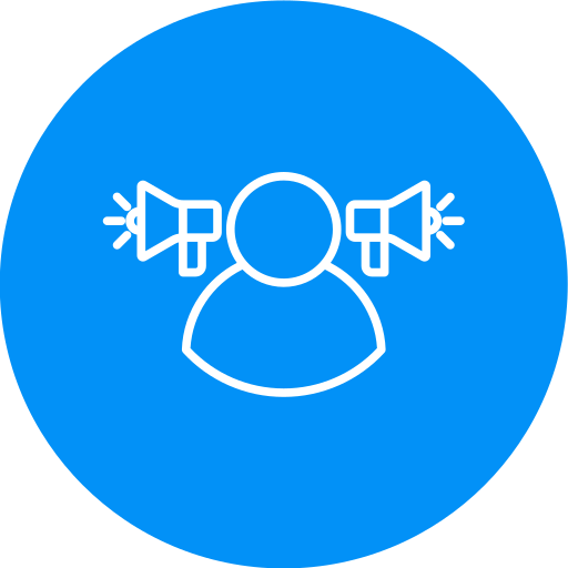 hombre de influencia icono gratis