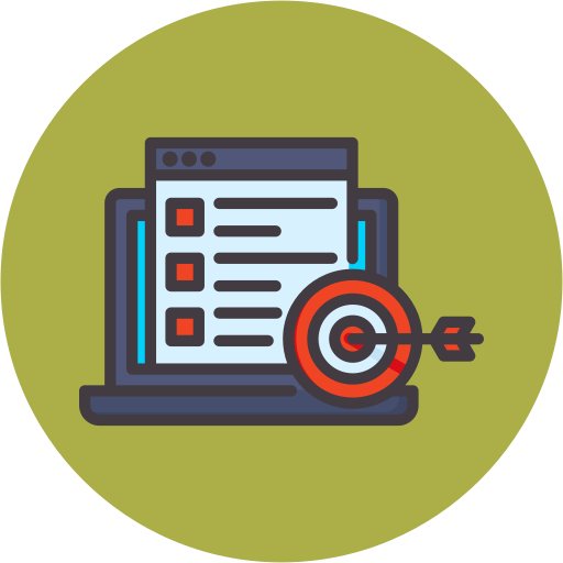 mercado objetivo icono gratis