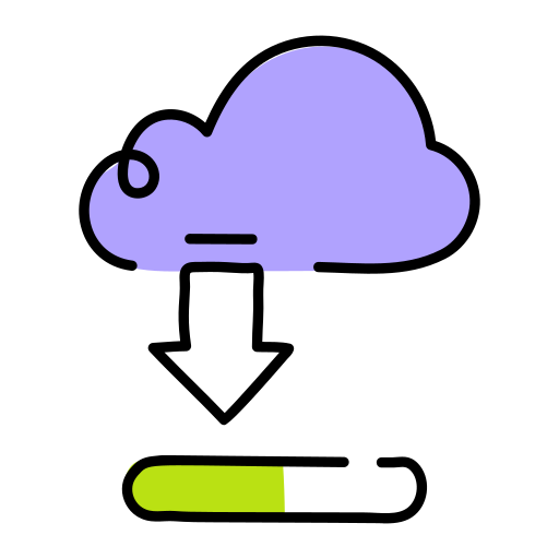 descarga en la nube icono gratis