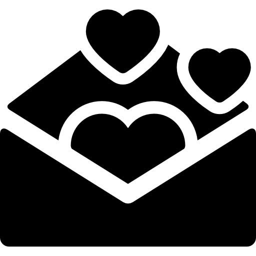 carta de amor icono gratis