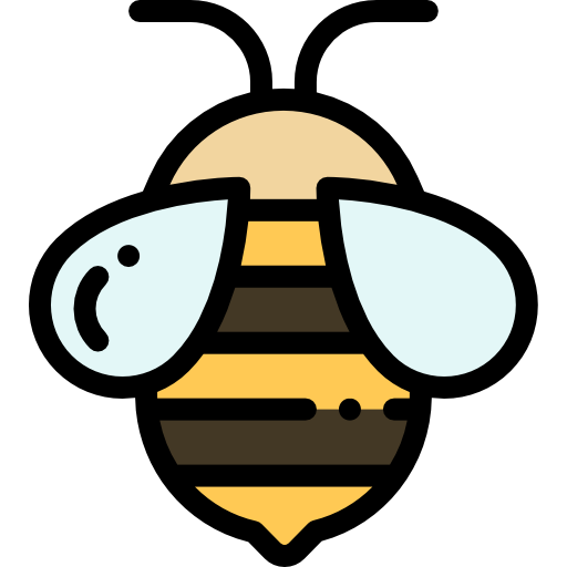 Bee Detailed Rounded Lineal color icon