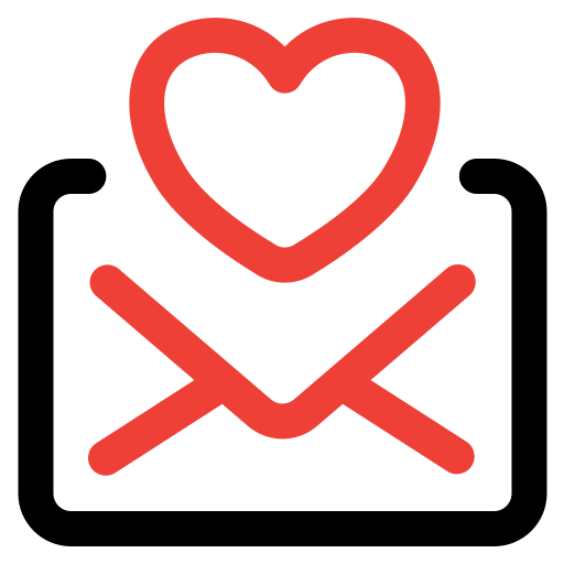 correo de amor icono gratis