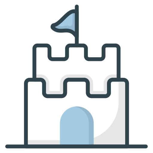 castillo de arena icono gratis