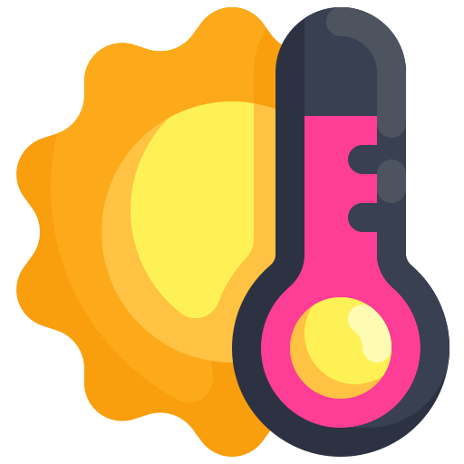 temperatura caliente icono gratis