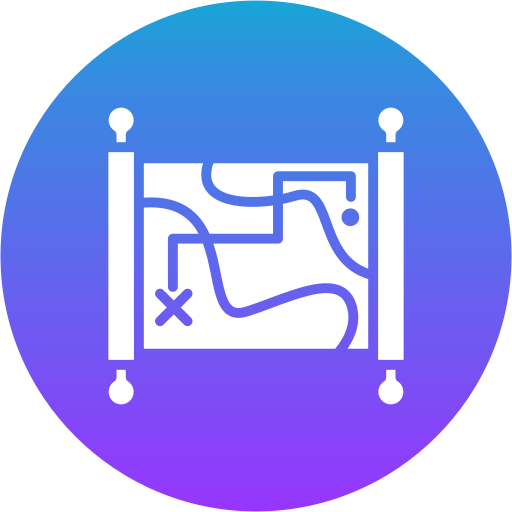 Treasure map free icon