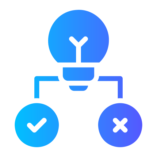 toma de decisiones icono gratis