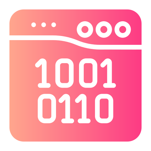 código binario icono gratis