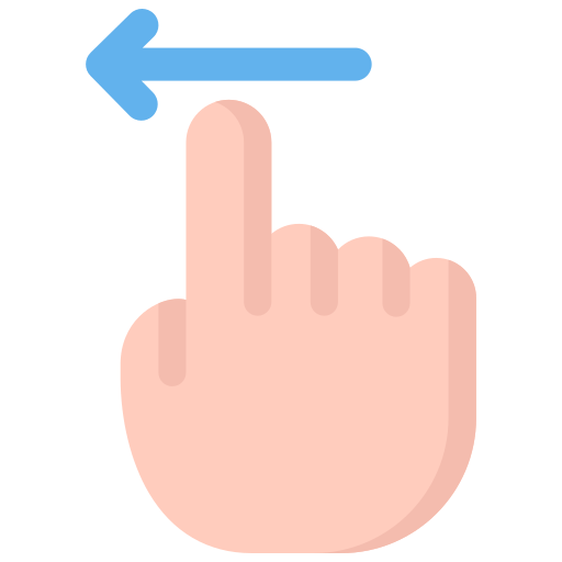 deslizar a la izquierda icono gratis