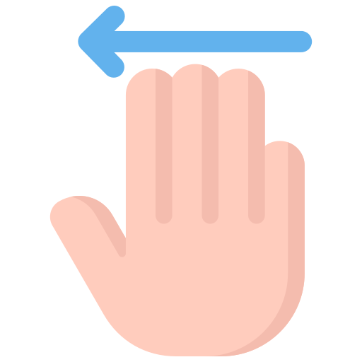 deslizar a la izquierda icono gratis