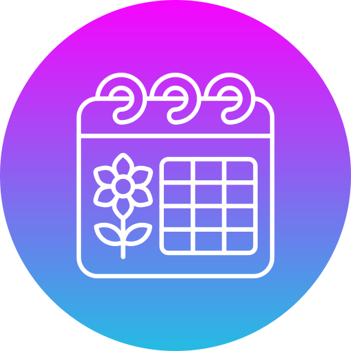 calendario de primavera icono gratis