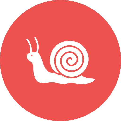 Red snail icon - Free red animal icons