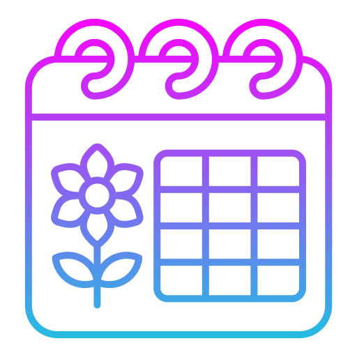 calendario de primavera icono gratis