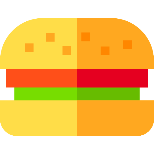 Burger Basic Straight Flat icon