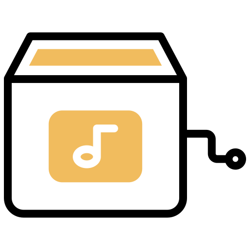 caja de música icono gratis