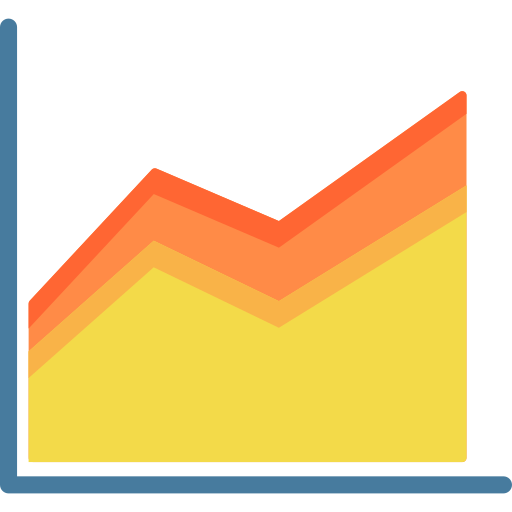 gráfico de área icono gratis