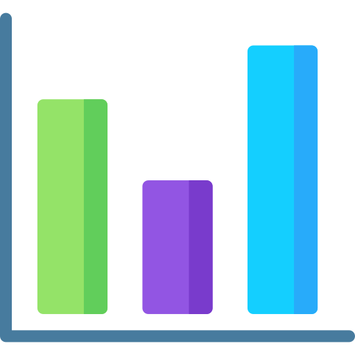 gráfico de barras verticales icono gratis