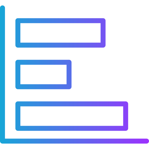 gráfico de barras horizontales icono gratis