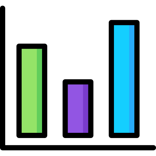 gráfico de barras verticales icono gratis