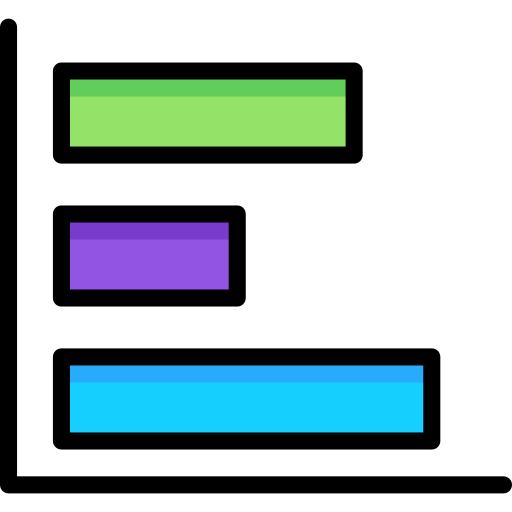 gráfico de barras horizontales icono gratis