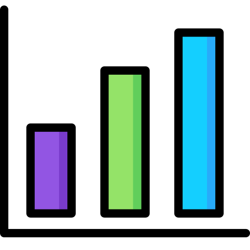 gráfico de barras verticales icono gratis