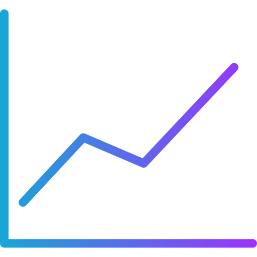 gráfico de líneas icono gratis