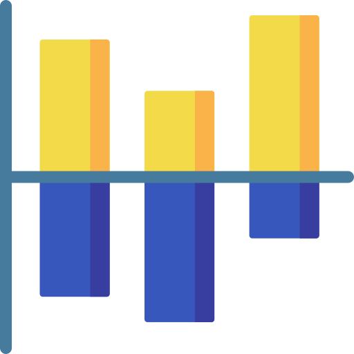 gráfico de barras verticales icono gratis