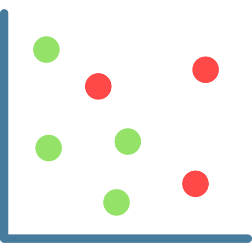 gráfico de dispersión icono gratis