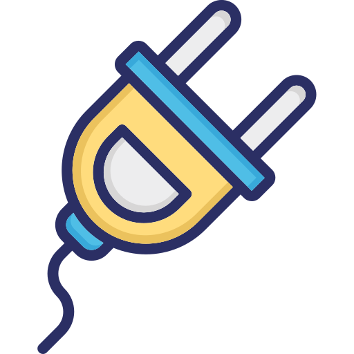 Plug connector free icon Plug connector free icon