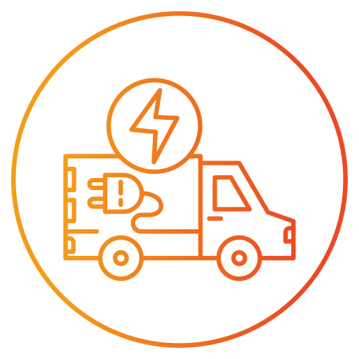 furgoneta eléctrica icono gratis