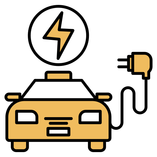 taxi electrico icono gratis