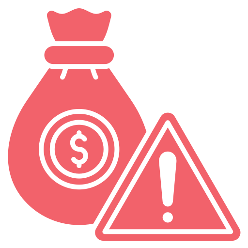 risque financier Icône gratuit