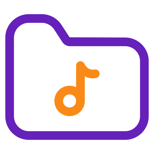 Music folder free icon Music folder free icon