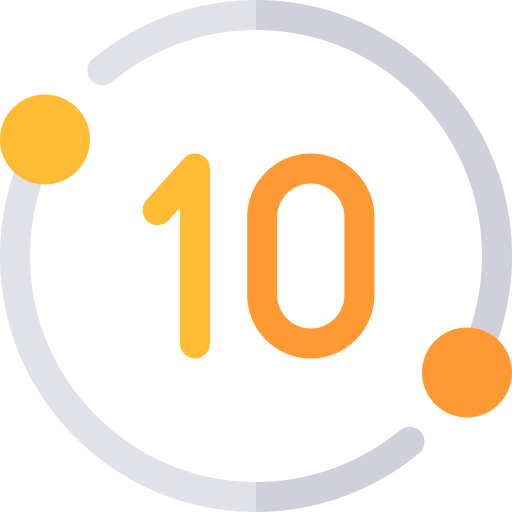 numero 10 icono gratis