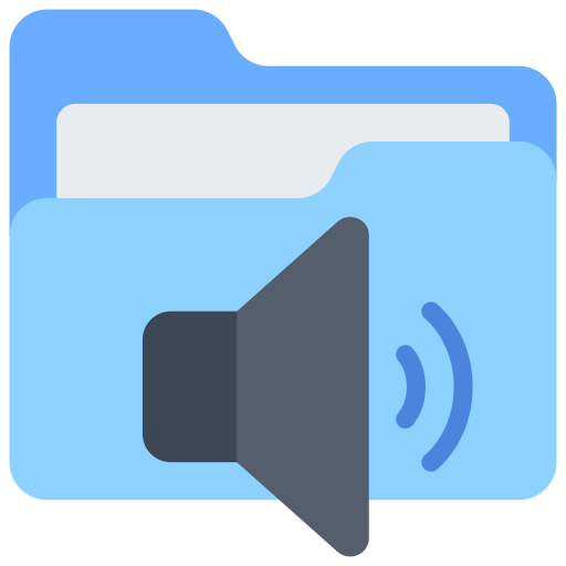 carpeta de audio icono gratis