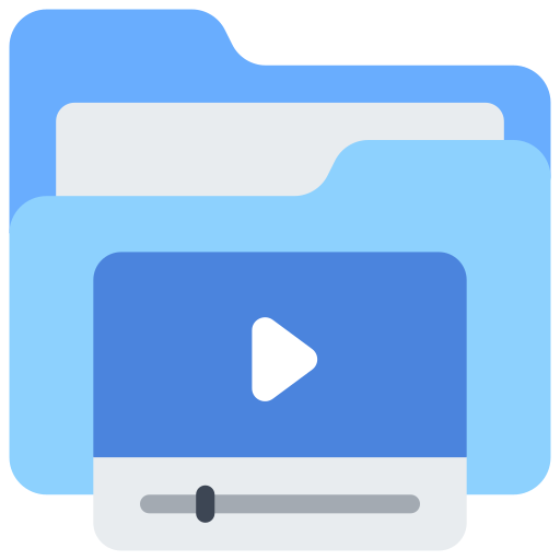 carpeta de videos icono gratis