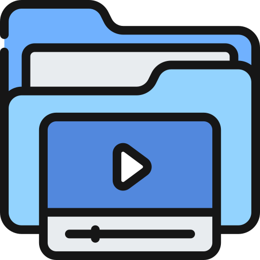 carpeta de videos icono gratis