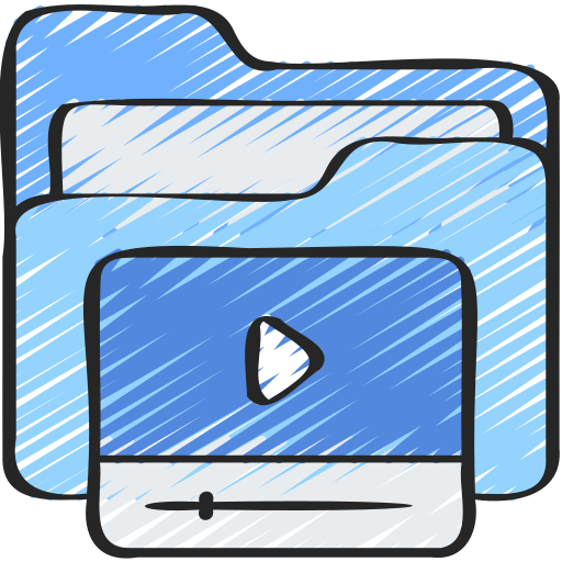 carpeta de videos icono gratis