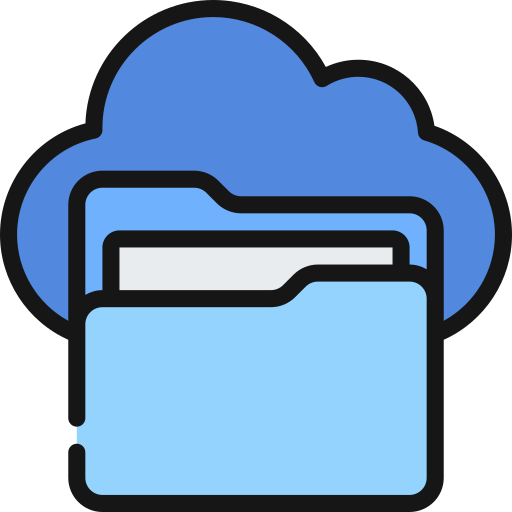 carpeta de la nube icono gratis