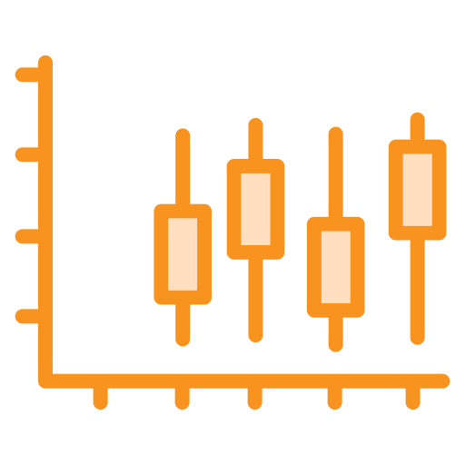 gráfico de velas icono gratis