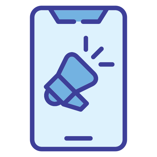 la publicidad móvil icono gratis