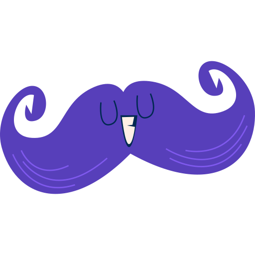 Moustache free sticker