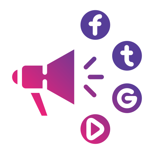 mercadeo social icono gratis