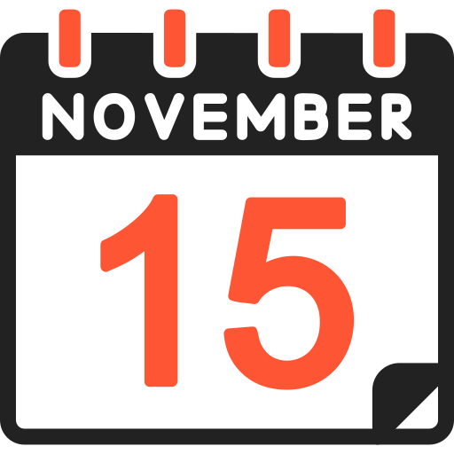 15 de noviembre icono gratis