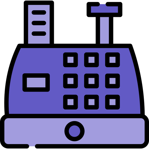 caja registradora icono gratis