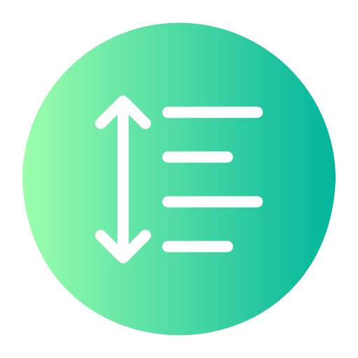 espaciado entre líneas icono gratis