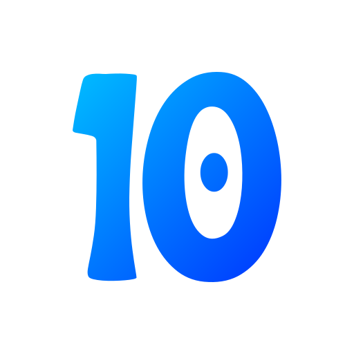 numero 10 icono gratis