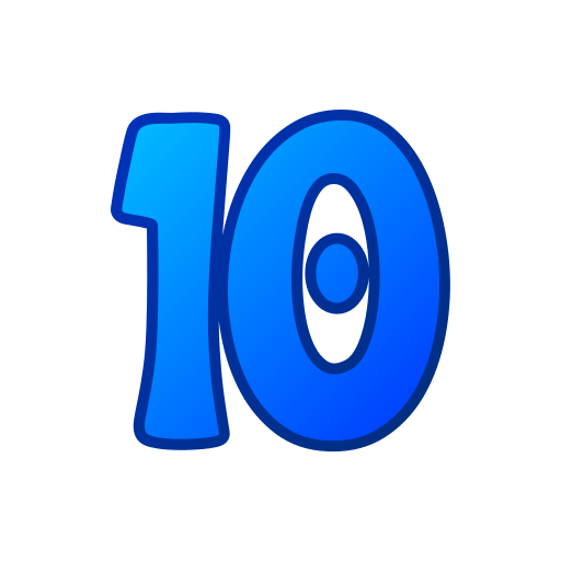 numero 10 icono gratis